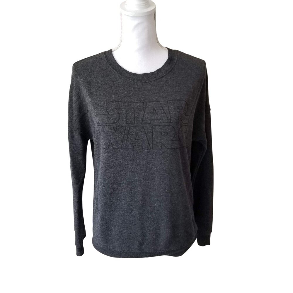 Star Wars Dark Heather Gray Medium Sweatshirt Crewneck Long Sleeve Pullover For